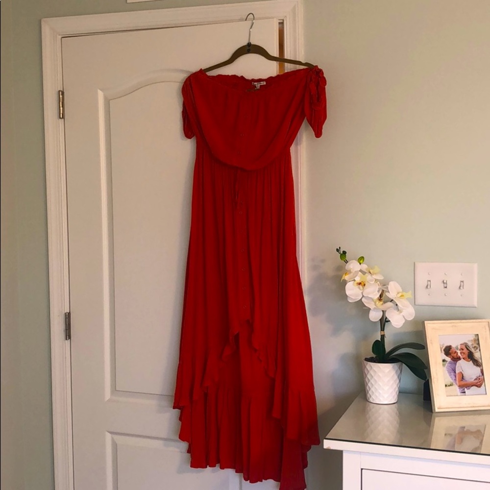 Off the shoulder midi dress